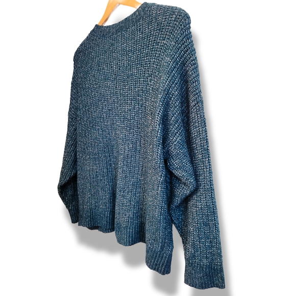 🌿St. John’s Bay Turquoise Cable Knit Sweater Women’s Petite XXL Oversized - Picture 7 of 10